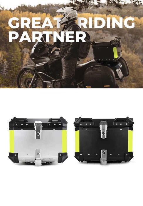 Top case alumínio 45 L / 55 L / 65 L moto cafe racer
