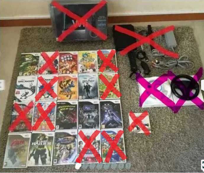 2 Wii Consoles + 2 Steering Wheels + 21 Games64564135964545120