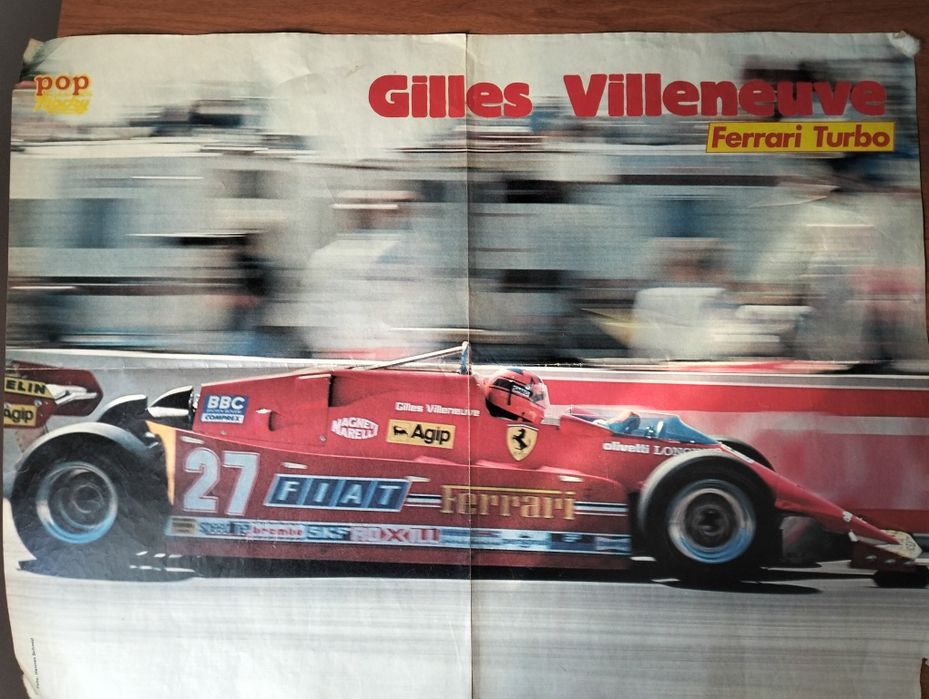 Antigo poster Gilles Villeneuve