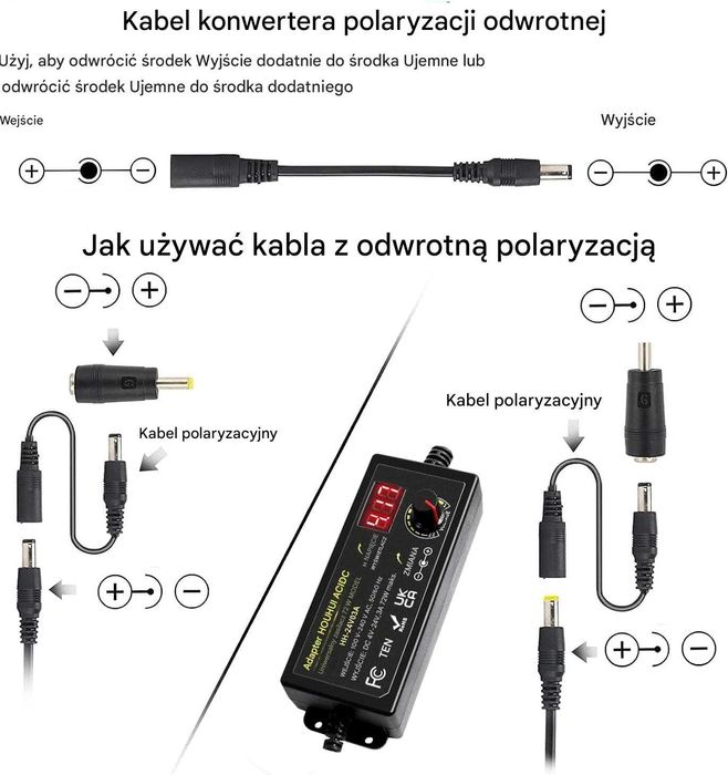 Regulowany zasilacz sieciowy HOUHUI