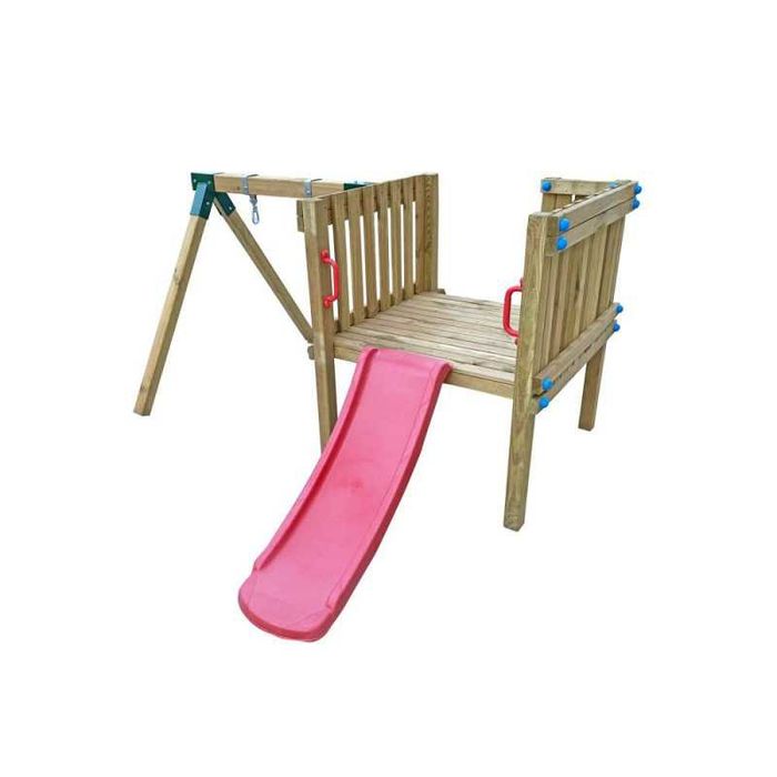 Mini Wieża Hektor Z Huśtawką i Ślizgiem Czerwonym WYPRZEDAŻ