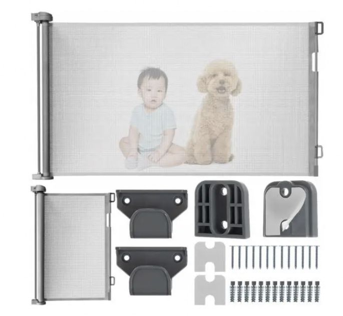Нові захисні ворітця Retractable Safety Gate для дітей і тварин 300см