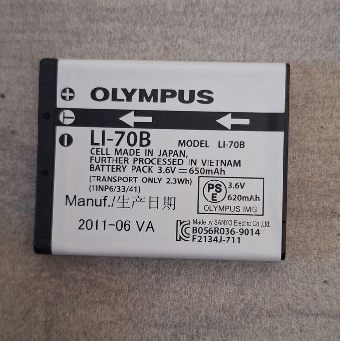 Bateria Olympus LI-70B com Bolsa