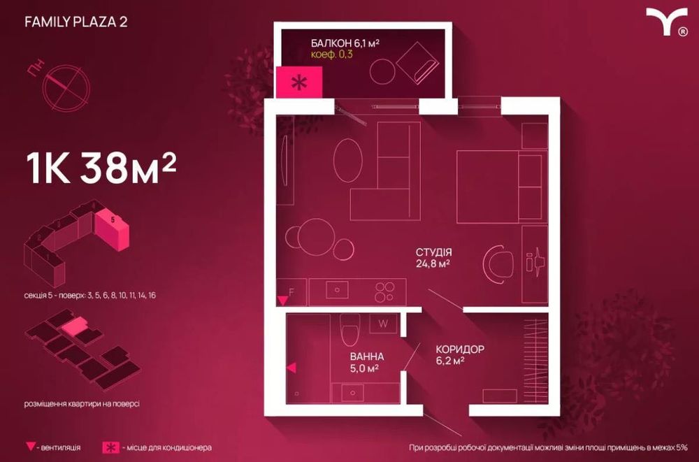 Продаю 1-кімнатну квартиру у сучасному ЖК Family Plaza-2