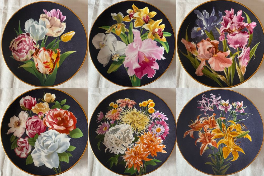 Колекція настінних вінтажних фарфорових панно