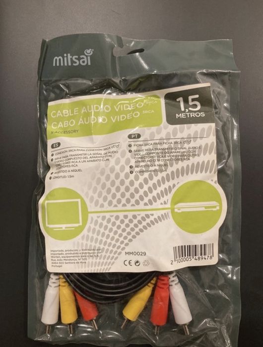 Cabos 3RCA 1,5m Mitsai
