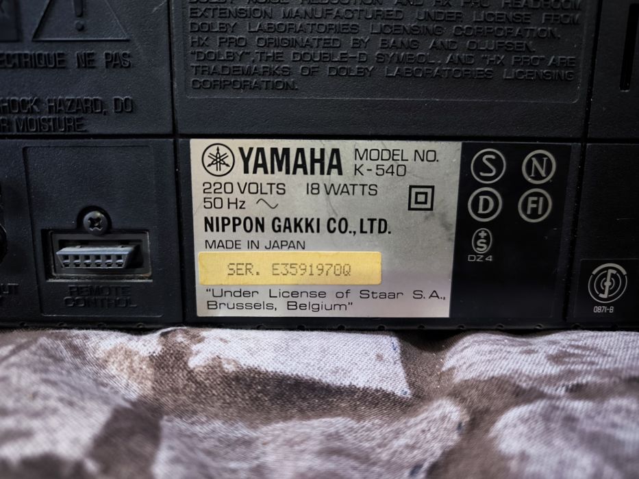 Odtwarzacz Yamaha Deck K-540 Sprawny