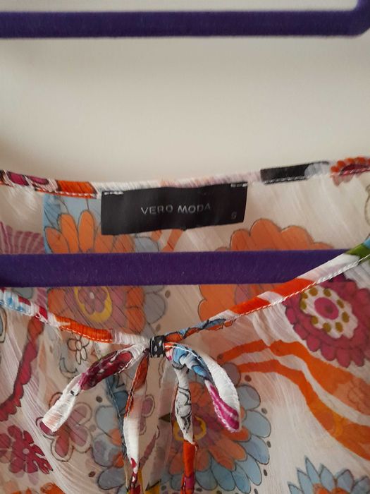 Vero Moda bluzka r.S mgiełka sexy impreza lato na strój kąpielowy