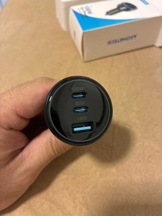 Потужна Автомобільна зарядка ASOMETECH 138W USB Type C GaN iPhone