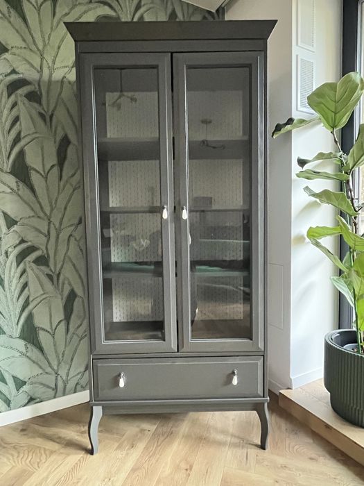 Witryna Ikea Edland antracyt grafit vintage retro ludwik mid century