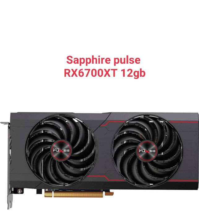 RX6700XT Sapphire pulse 12Gb, працює добре.