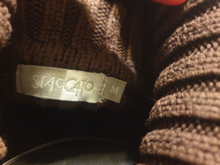 Sweter damski M swetr golf brązowy Staccato