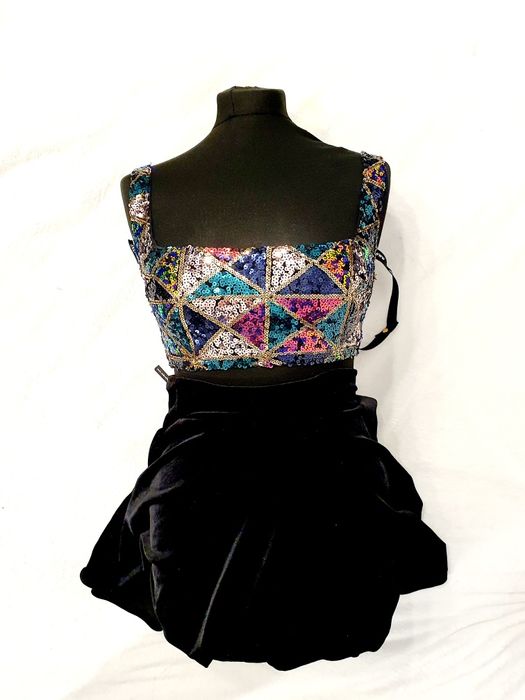 OKAZJA nowy cekinowy wieczorowy top bluzka impreza party 38 M 36