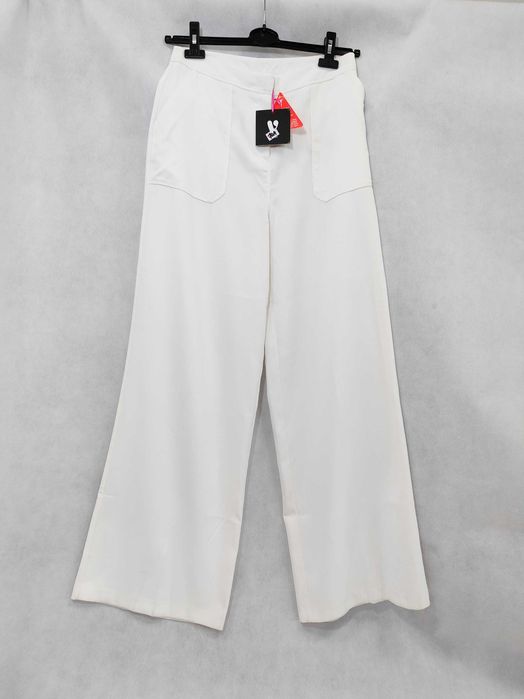 Szerokie białe spodnie 38/40 wide leg BY VERY UK12 SP0005