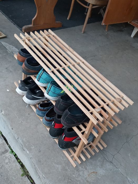 Regał półka na 10 par buty szafka drewniana