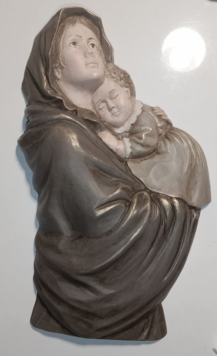 Matka Boska z Dzieciątkiem Madonna płaskorzeźba Boże Narodzenie prezen