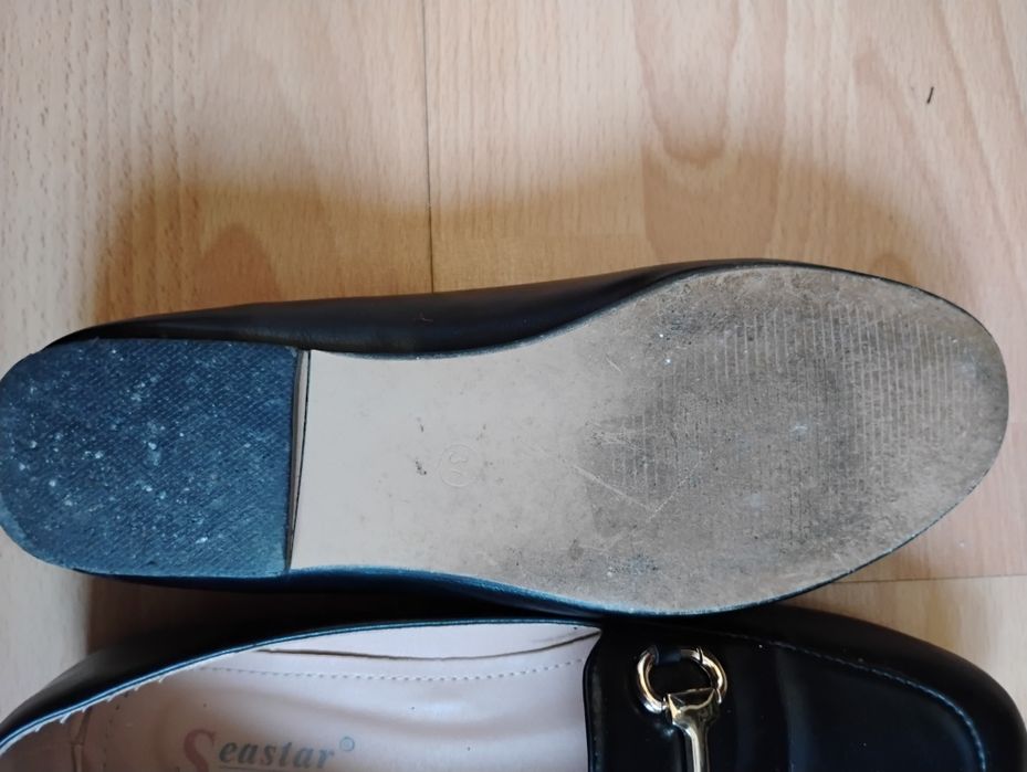 Buty damskie mokasyny kolor czarny rozmiar 37