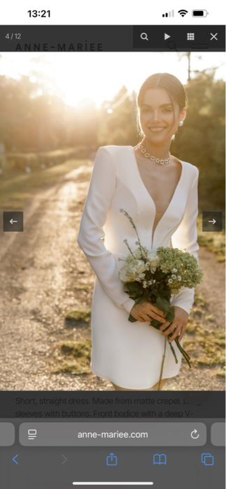 Весільна Сукня Donia Anne-Marie Wedding dress, креп, слонова кістка