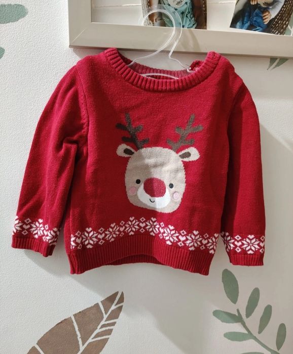 Sweter świąteczny 6-9 miesięcy