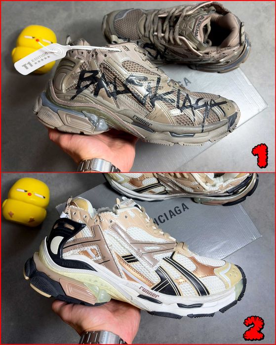 ‼️Кросівки Balenciaga Runner Brown Graffiti та Gold | Розміри 36 - 46 | Баленсіага Ранер ‼️