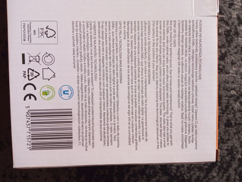 Radio cyfrowe podszafkowe DAB+ Hykker