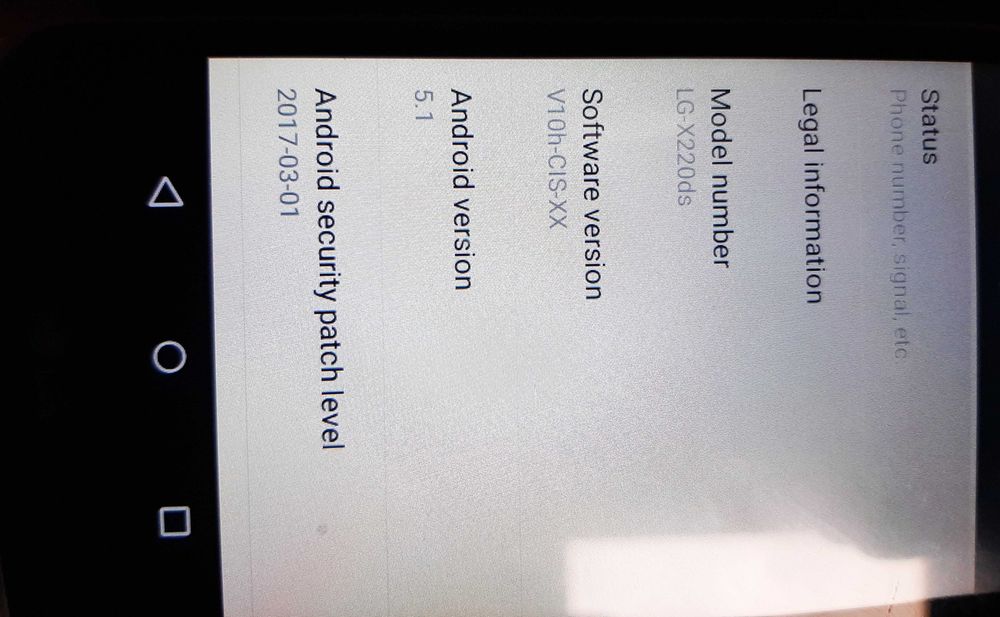 Telefon LG K5 działa
