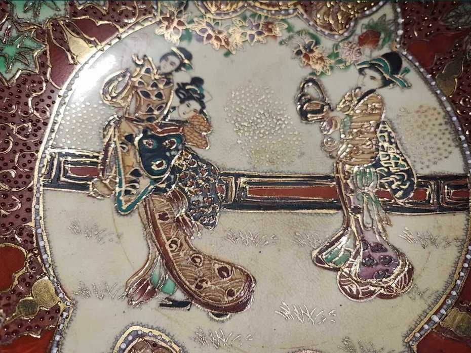 Patera,japońska,2 gejsze,gejsza,vintage lat 50-70