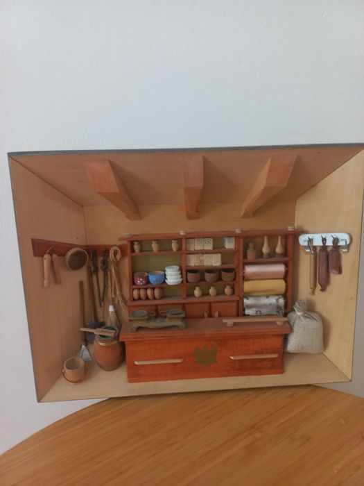 Obraz  3D PRL sklep z towarami Vintage