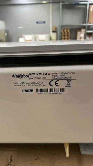 Whirlpool - MWP 254 W - microondas novo