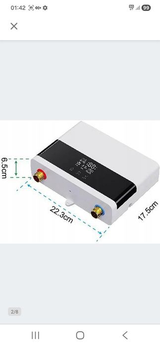 Miniaturowy natychmiastowy podgrzewacz wody z pilotem 6000W 220V