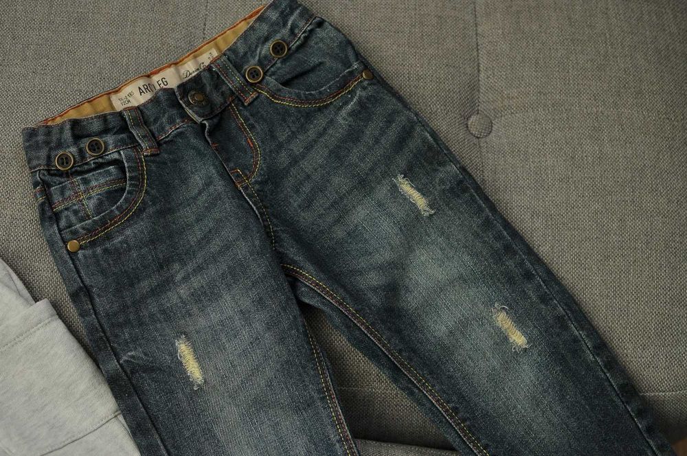 2x Rozmiar 92 - Jeansy Denim dżinsy jeans dżins spodnie dresy dresowe