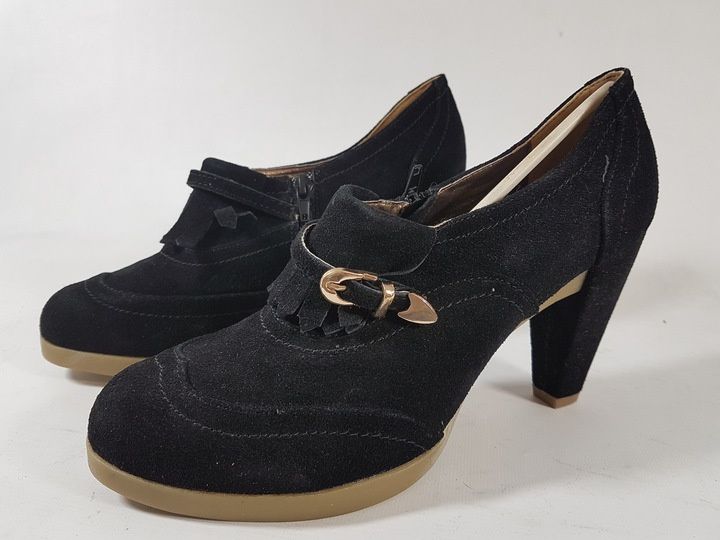 PIER ONE botki damskie czarne 100 % SKÓRA ROZ 41