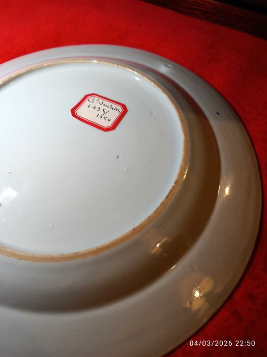 Prato Porcelana Chinesa China Séc XVIII 23,2 cm Companhia das Índias