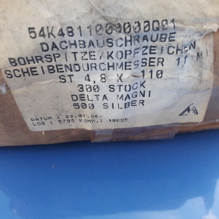 wkręty samo wiercące płyta warstwowa dacrometr 110 mm 300 sztuk paczka