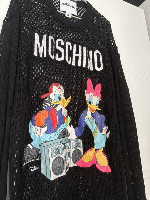 Sukienka siateczkowa wełniana Moschino czarna M