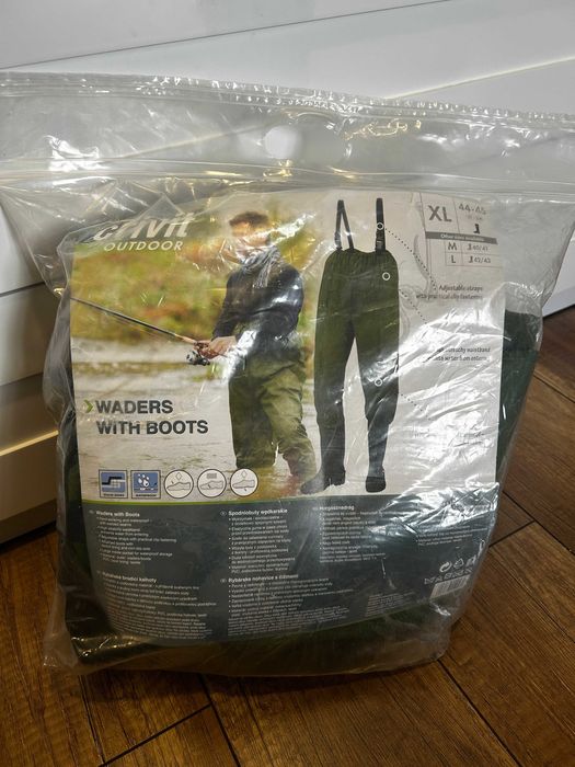 Crivit Outdoor spodniobuty / wodery wędkarskie NOWE XL 44-45