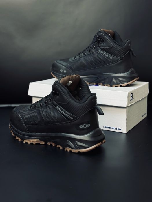 Кожаные кроссовки Salomon зимние WaterProof Gore-Tex Зима Саломон