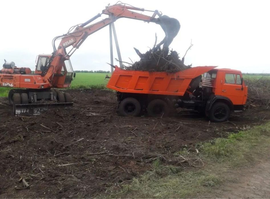 Оренда Екскаватора/КамАЗ/земельні роботи/демонтаж споруд/вивіз сміття