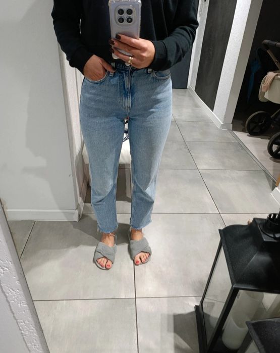 Spodnie jeansowe jeansy do kostek Sinsay 36S stright