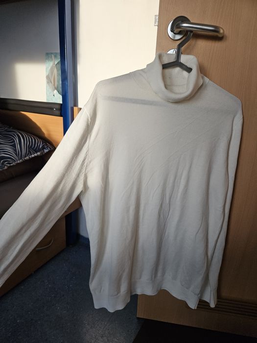 Golf H&M 100% bawełna biały kremowy r. M męski