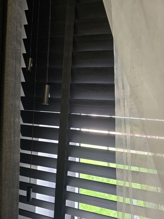 Żaluzje Drewniane Bambusowe 50mm czarne komplet