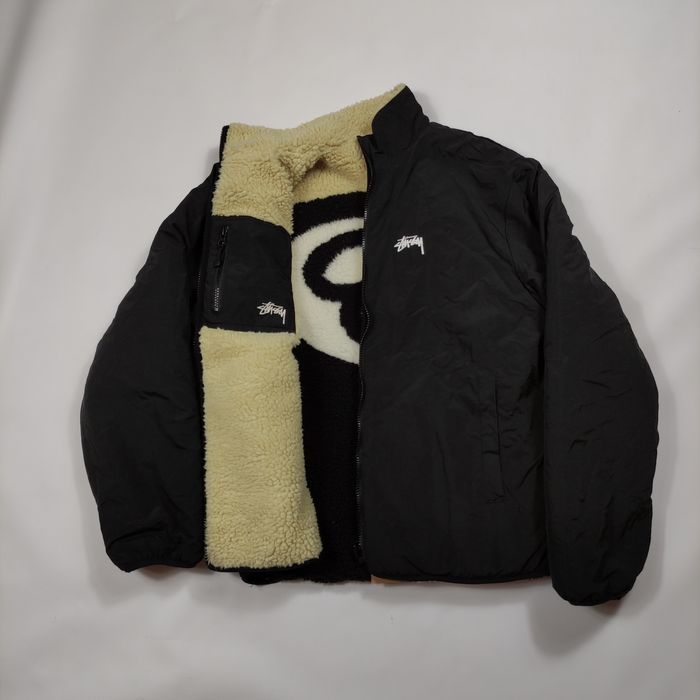 Двухсторонняя курточка stussy ball sherpa reversible jacket: