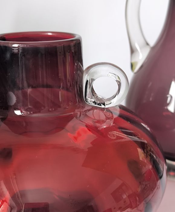 Wazon Tarnowiec duży Jaś piękne stare kolorowe szkło