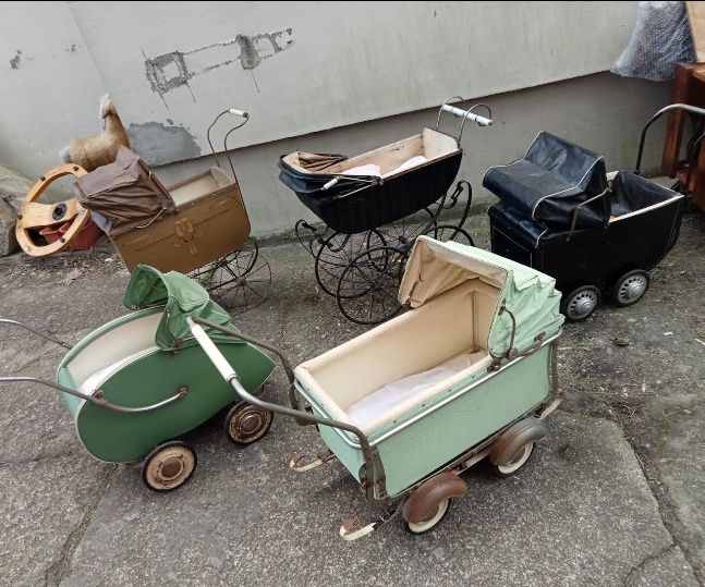 Stare wózki wózek XIX/XXw. Oryginały Antyki. Sygnowane