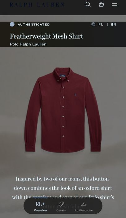 Koszula Męska Bawełniana Ralph Lauren XL
