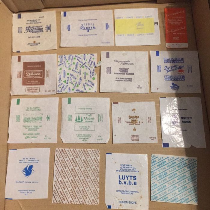 Lote de cerca 100 pacotes açúcar (wraps) Alemanha antigos