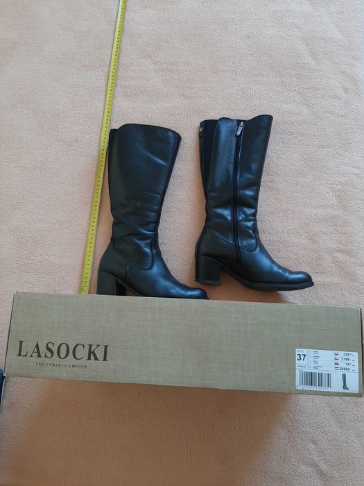 Buty damskie kozaki LASOCKI rozmiar 37 kolor czarny.