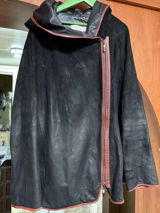 Шкіряна куртка, велики розмір (54)