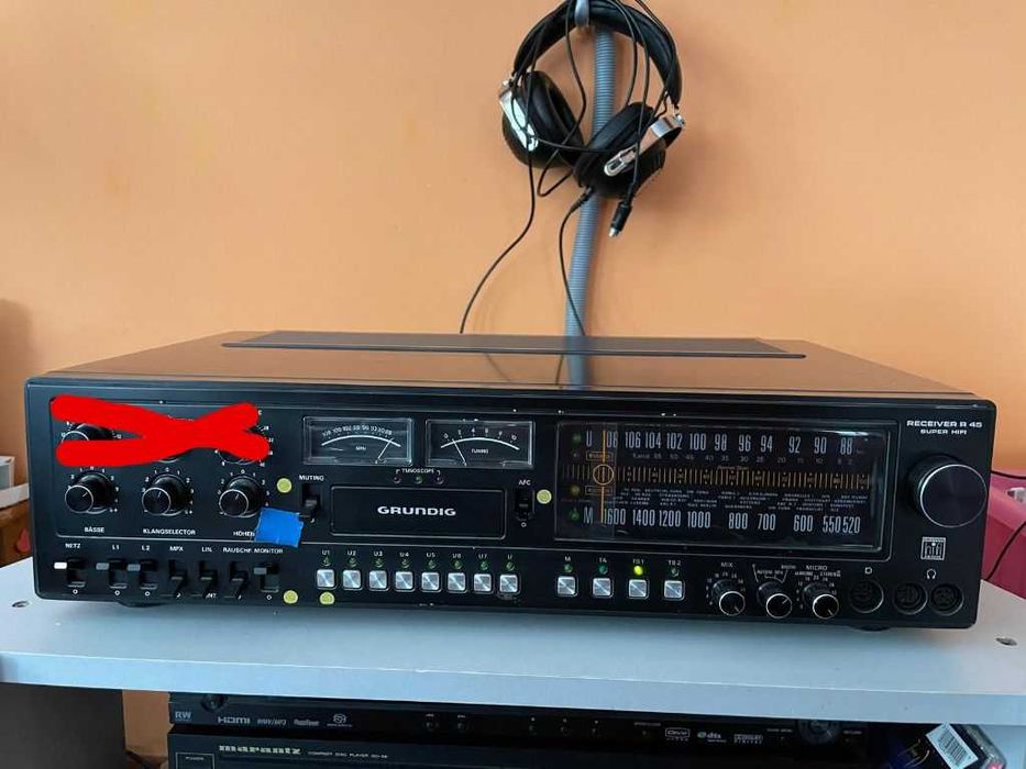 Amplituner Grundig R45a -Super- HiFi 2x50 W / 4 Ohm (Defekt-na części)