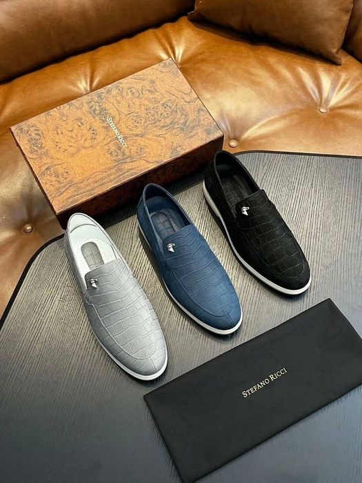 Лофери Stefano Ricci мужские из кожи крокодила